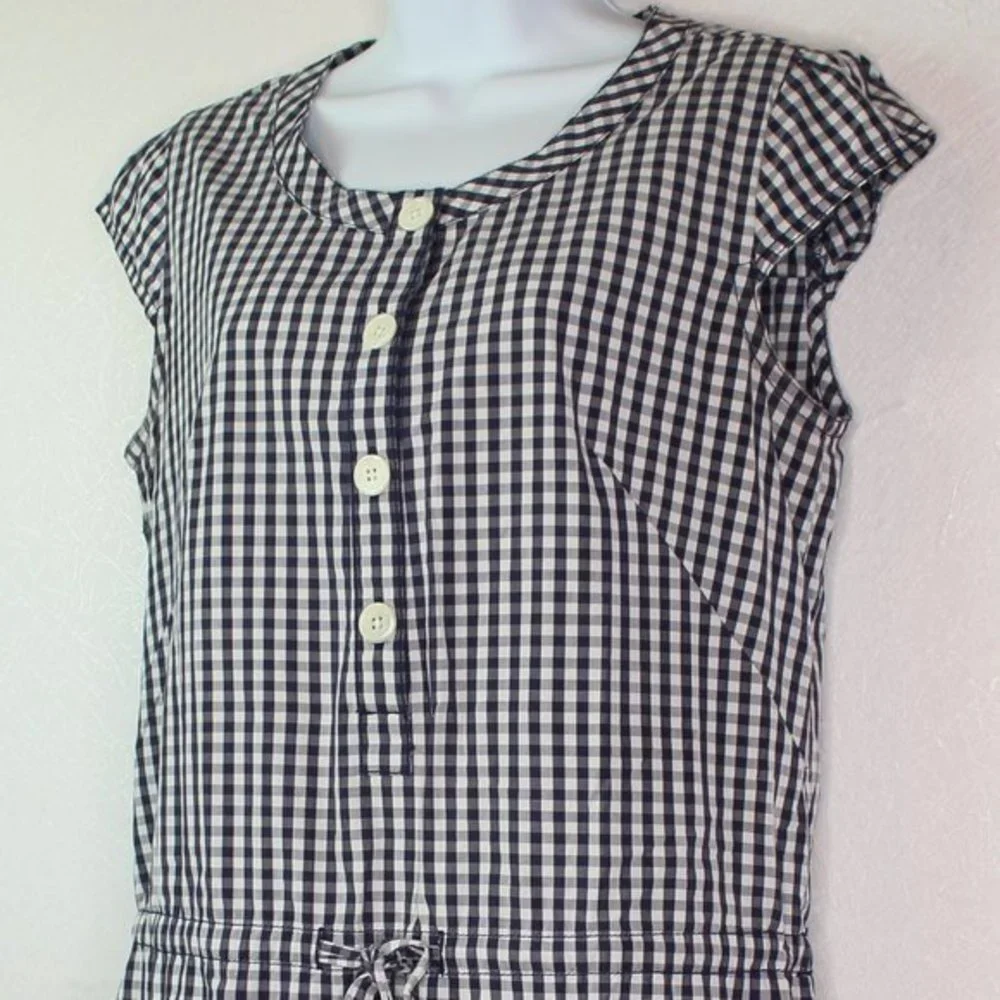 J. Crew Black White Gingham Drawstring Wai… - Picture 9 of 13